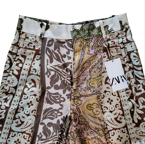 46B. Zara Wide Legged Flowy Pants - Size Small - Picture 2 of 6